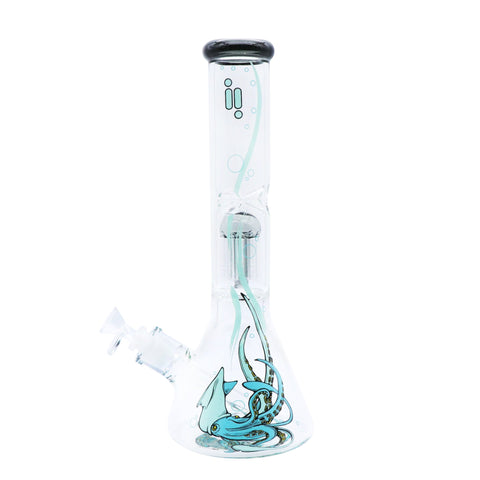 Infyniti | 14" Untamed Beaker (with Perc) - Blue Squid