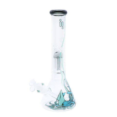 Infyniti | 14" Untamed Beaker (w/Perc) - Blue Squid