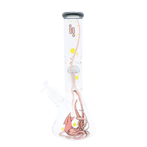 Infyniti | 14" Untamed Beaker (with Perc) - Pink Squid