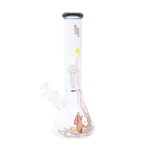 Infyniti | 14" Untamed Beaker (w/Perc) - Pink Squid