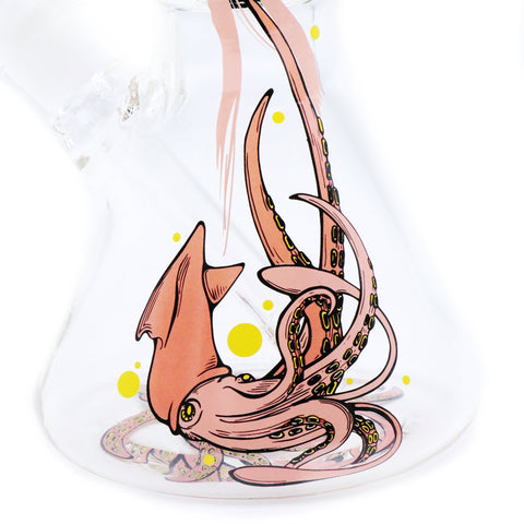 Infyniti | 14" Untamed Beaker (with Perc) - Pink Squid