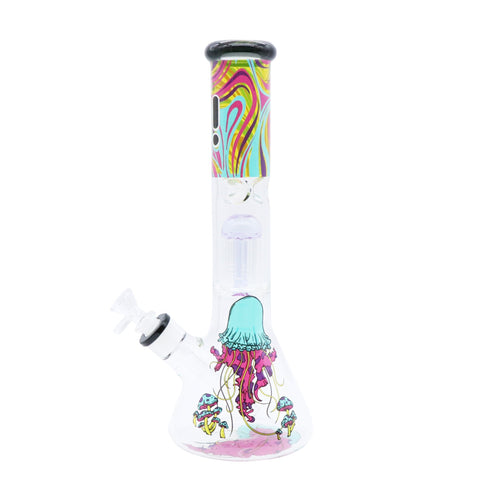 Infyniti | 14" Untamed Beaker (with Perc) - Jellyfish
