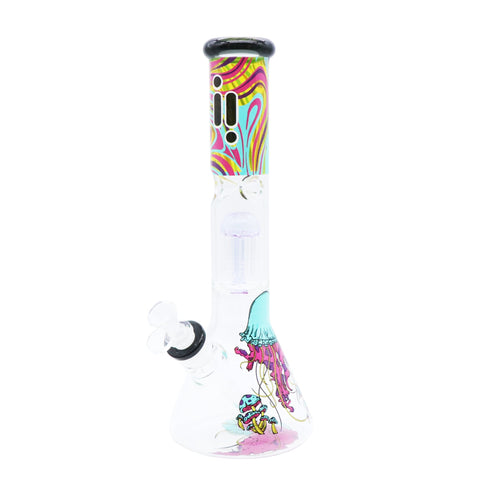 Infyniti | 14" Untamed Beaker (w/Perc) - Jellyfish