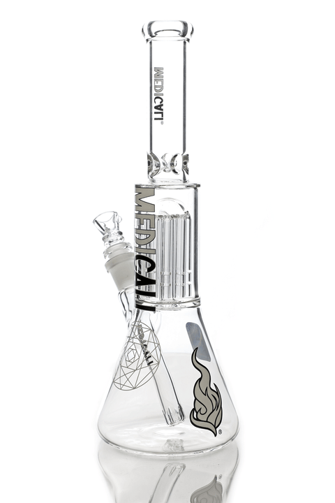 Medicali | 12" Tree Perc Beaker - Peace Pipe 420
